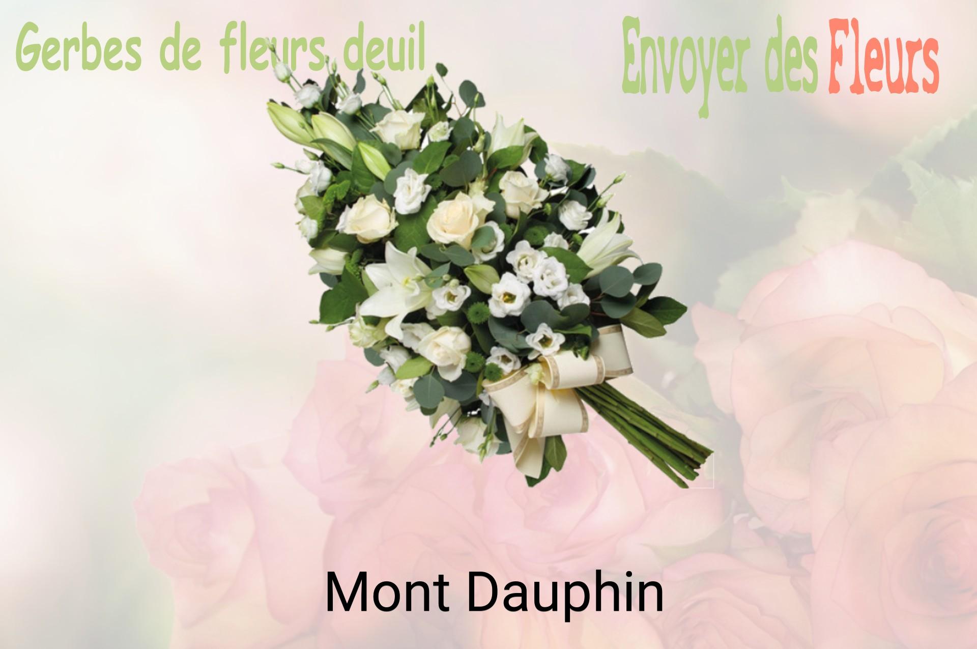 Gerbe de fleurs de deuil livrée à Mont-Dauphin